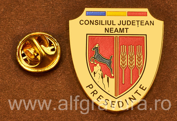 Insigna placata cu aur Presedinte Consiliul Local Neamt