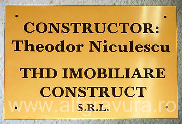 Placa gravata constructor