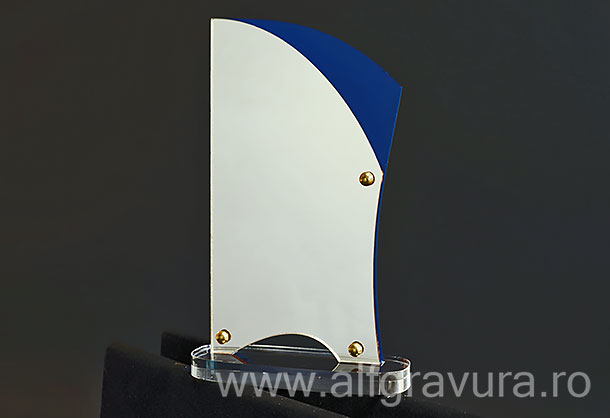 Trofeu acril albastru TT1-A