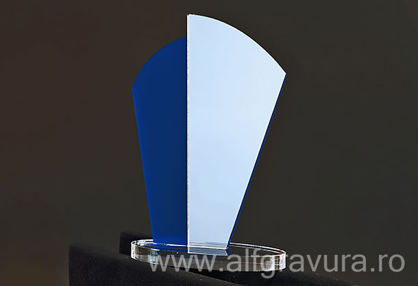 Trofeu acril albastru TT4-A