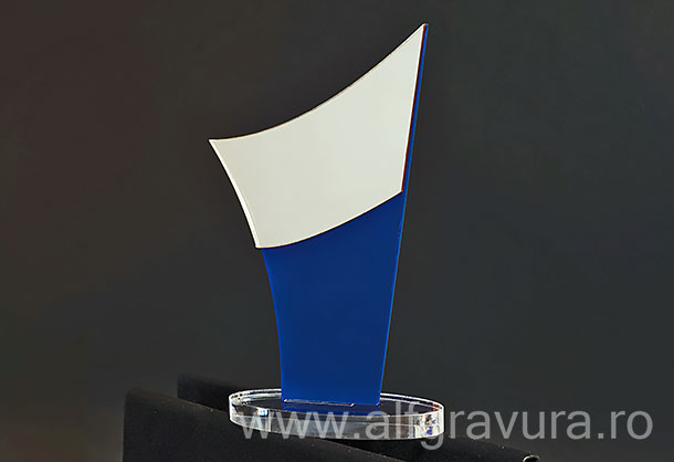 Trofeu acril albastru TT5-A
