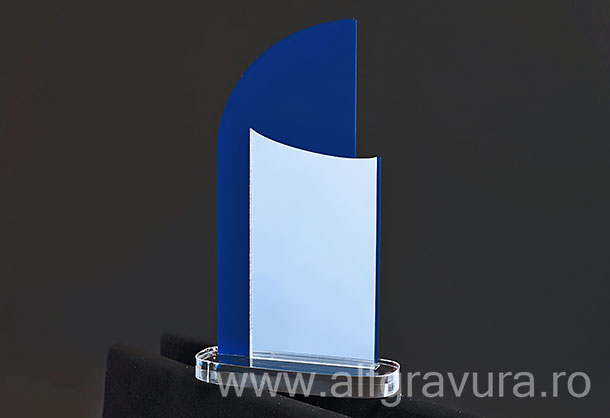 Trofeu acril albastru TT6-A