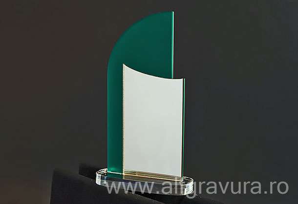 Trofeu acril verde TT6-V