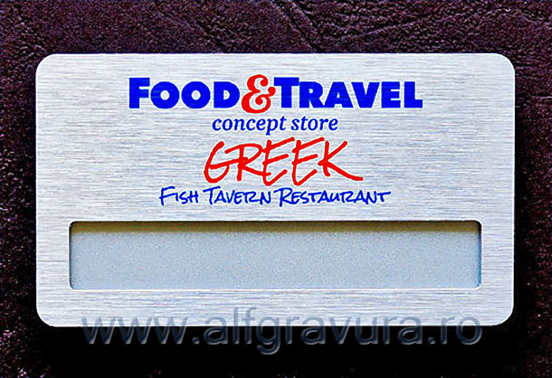 Ecuson restaurant personalizat policromie
