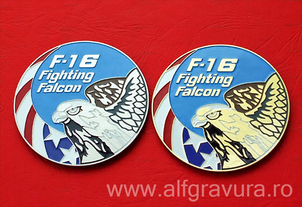 Emblema F16 gravata negativ