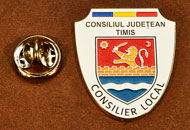 Insigne Nichelate Consilier Local Timis