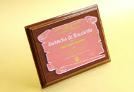 Plachete personalizate oglinda purpurie