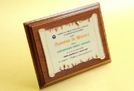 Plachete personalizate oglinda aurie suport lemn
