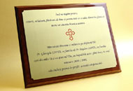 Placi gravate donatori biserica