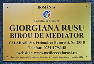 Placi gravate birou de mediator