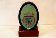 Trofee ovale lemn placheta gravata