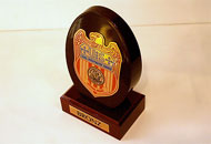 Trofee lemn ovale cu placheta gravata cupru