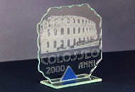 Trofee sticla patrate